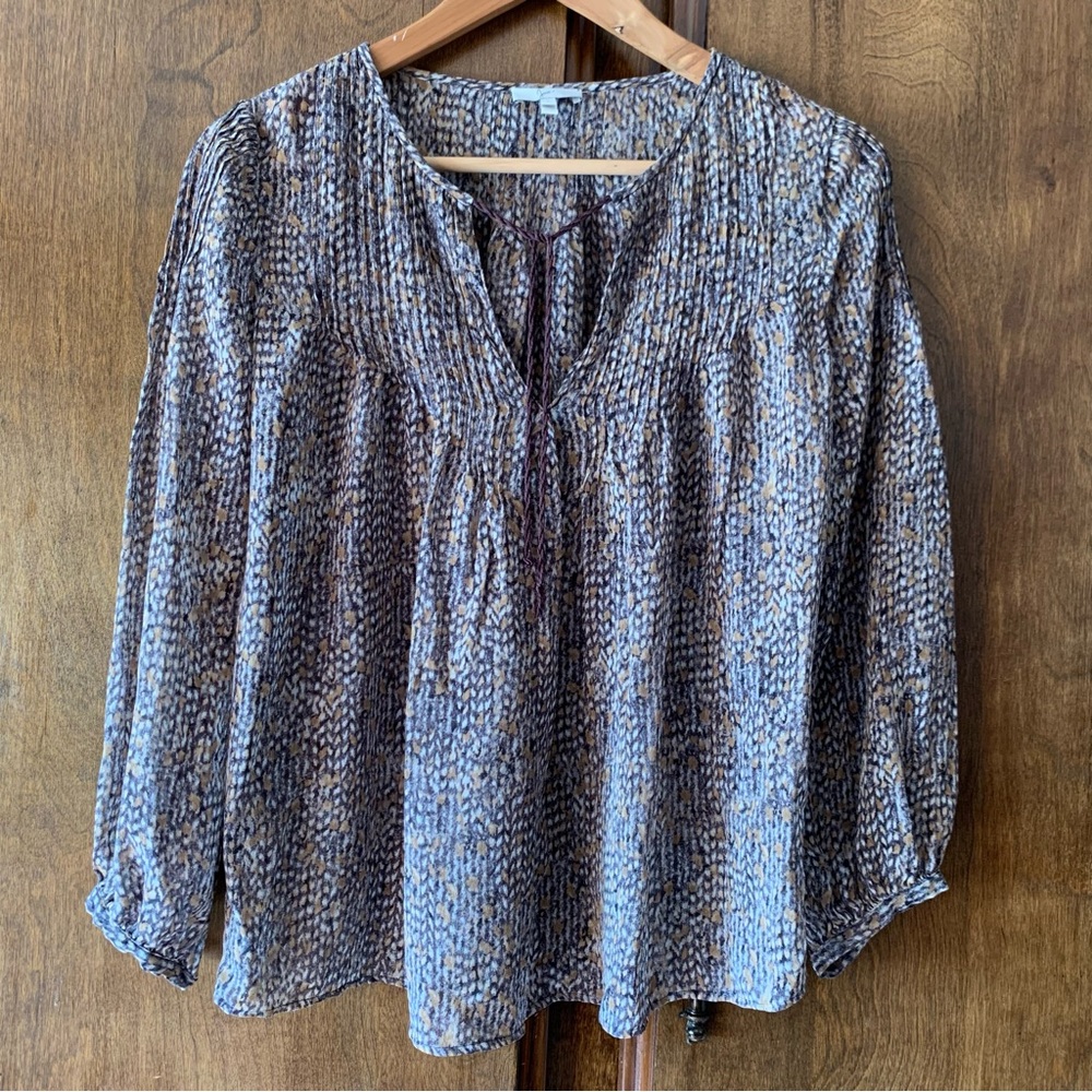 Joie Patterned Peasant Blouse